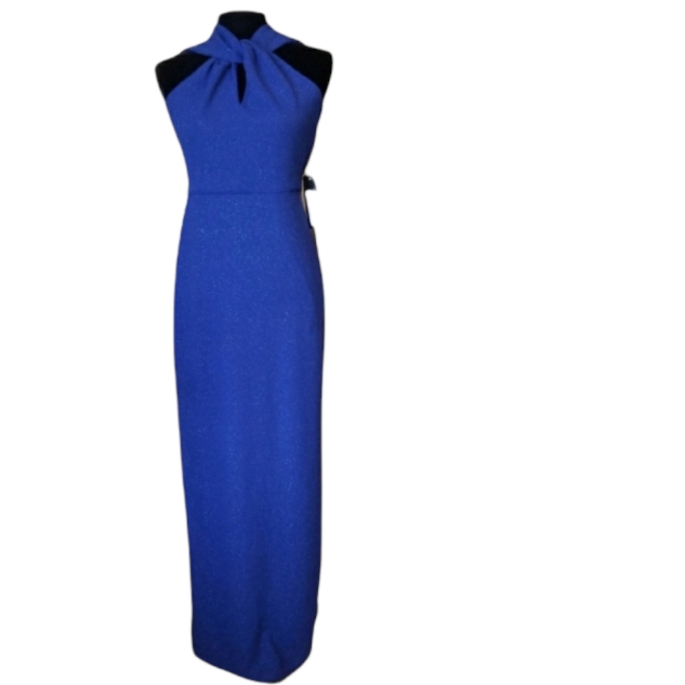 BEBE Halter Neck Maxi Dress Size 6 NWT